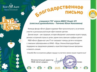 Классный руководитель:

Ткаченко Ю.Н. (3б)